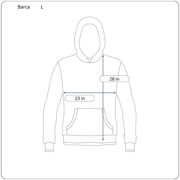 FC Barcelona Hoodie Sweatshirt Mens Large Heather Blue Força Barça Official - Picture 11 of 11